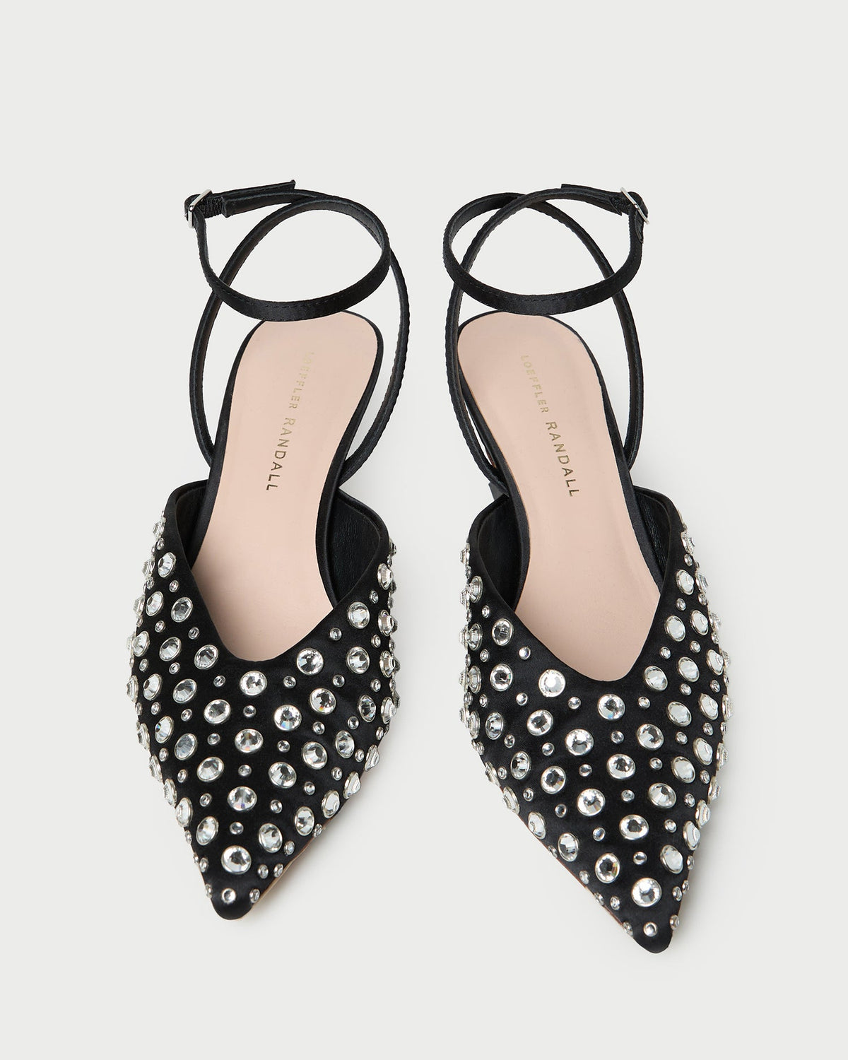 Loeffler Randall Rio Black/Crystal Kitten Heel