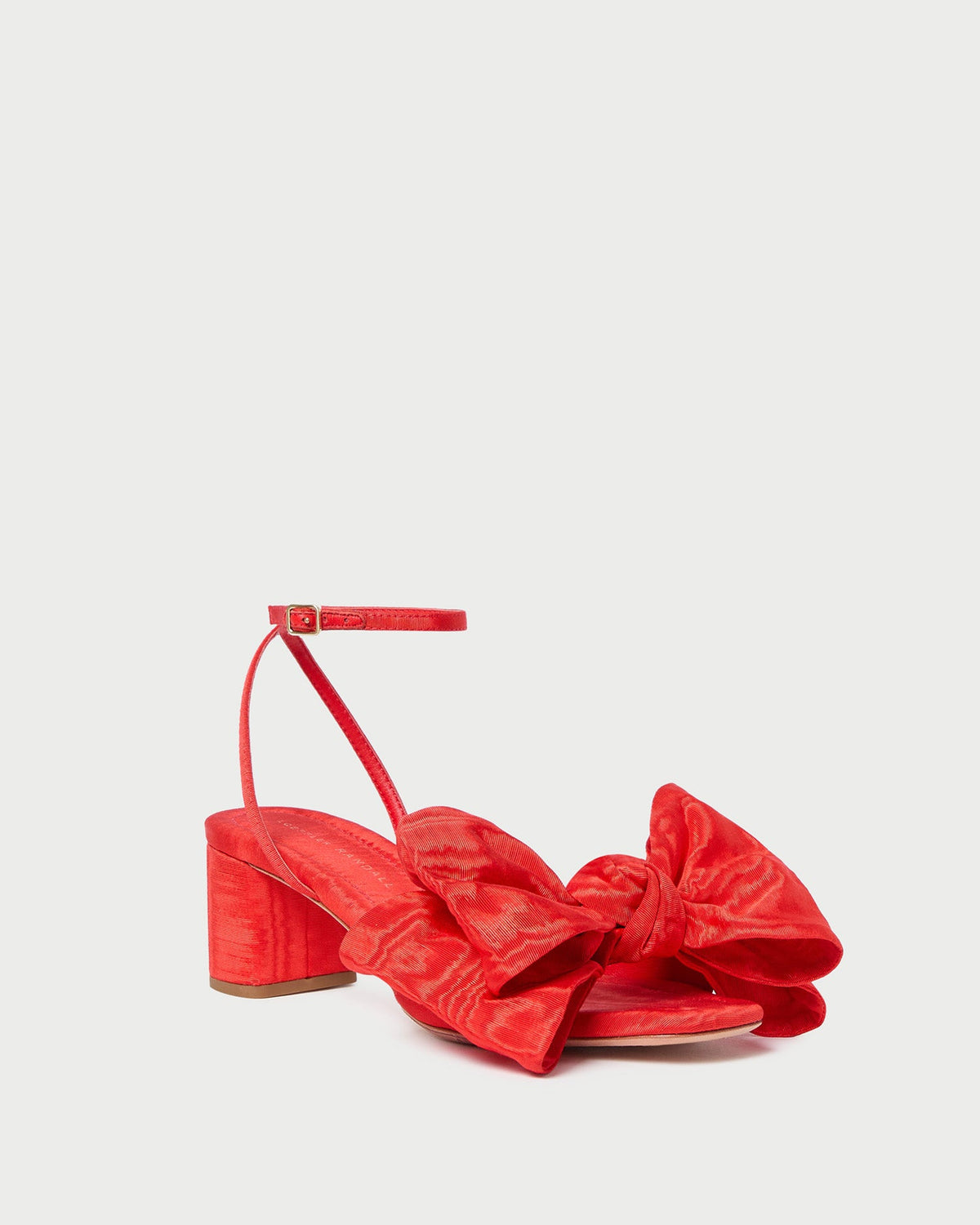 Loeffler Randall Carmen Red Moiré Bow Sandal