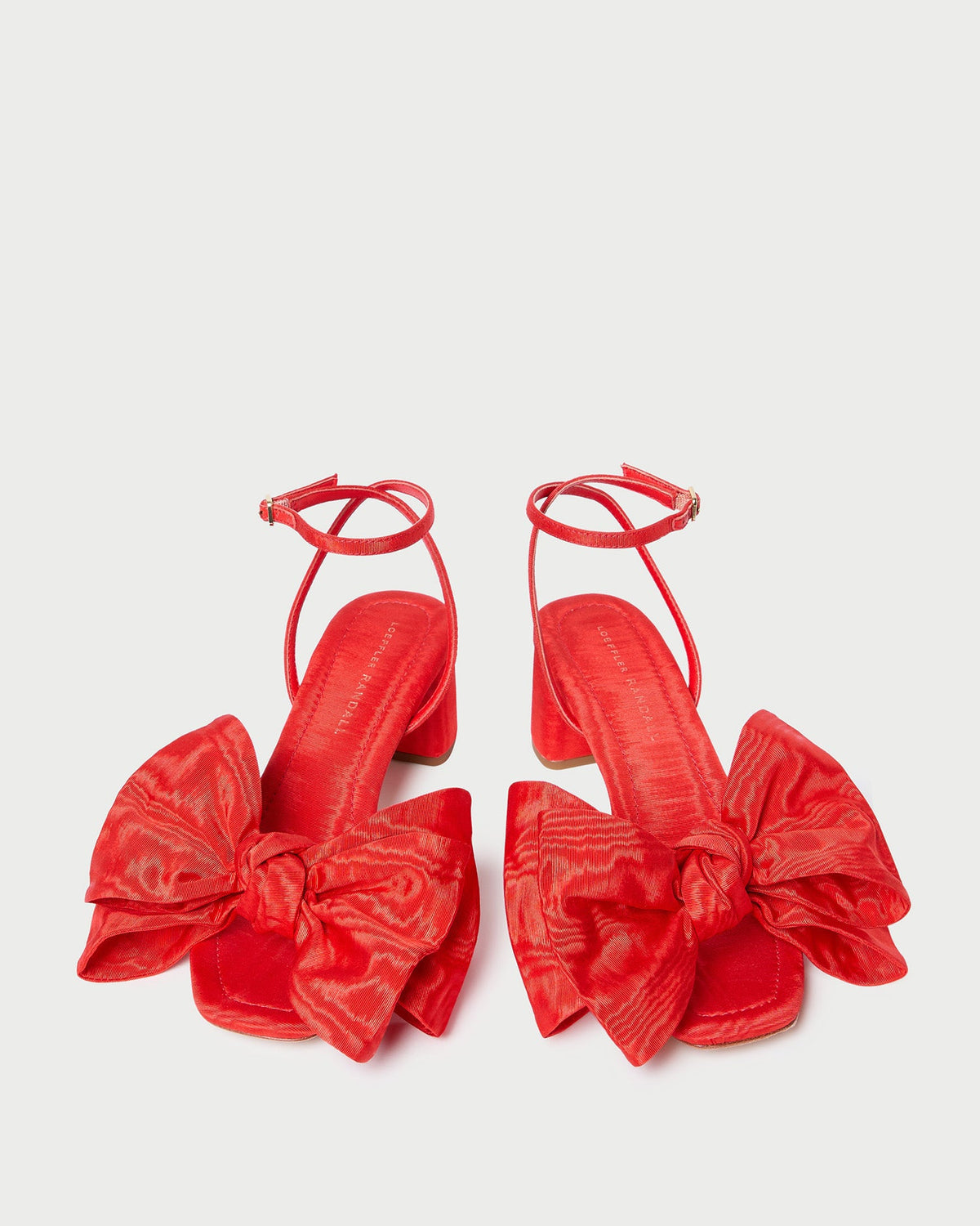 Loeffler Randall Carmen Red Moiré Bow Sandal