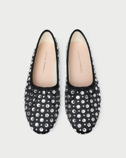 Loeffler Randall Landon Black/Crystal Ballet Flat