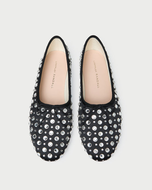 Loeffler Randall Landon Black/Crystal Ballet Flat