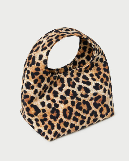 Loeffler Randall Kenzie Leopard Jersey Mini Bag