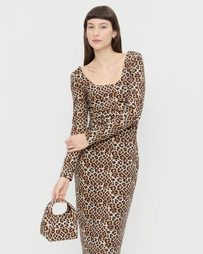 Loeffler Randall Kenzie Leopard Jersey Mini Bag