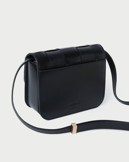 Loeffler Randall Desi Black Woven Leather Crossbody