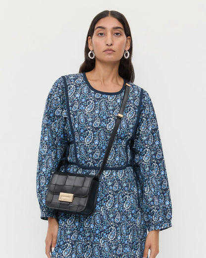 Loeffler Randall Desi Black Woven Leather Crossbody