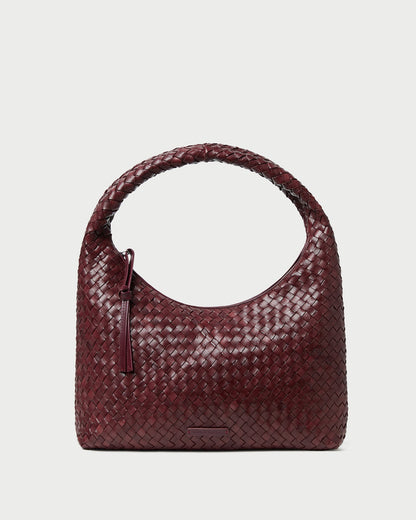 Loeffler Randall Willow Maroon Woven Hobo Bag
