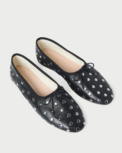 Loeffler Randall Landon Black/Silver Ballet Flat