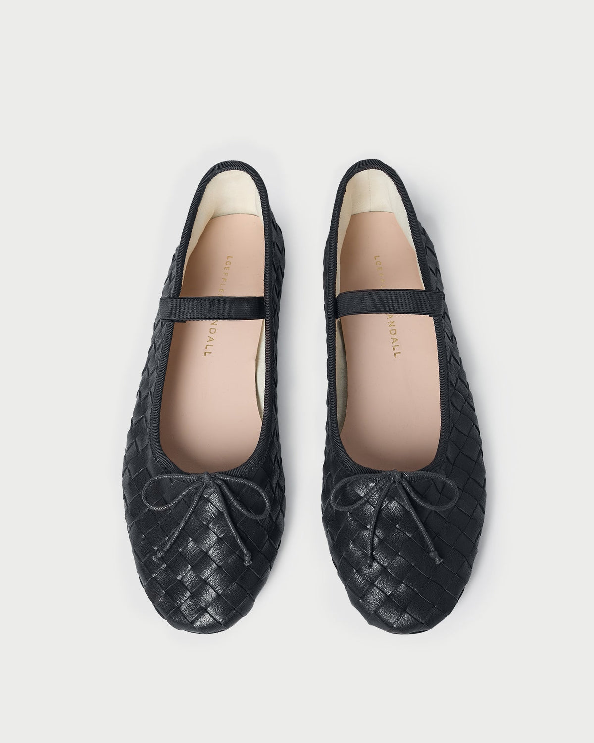 Loeffler Randall Leonie Black Woven Ballet Flat