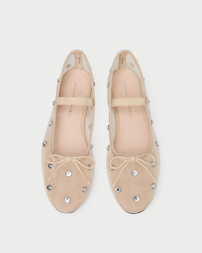 Loeffler Randall Leonie Caramel/Crystal Ballet Flat