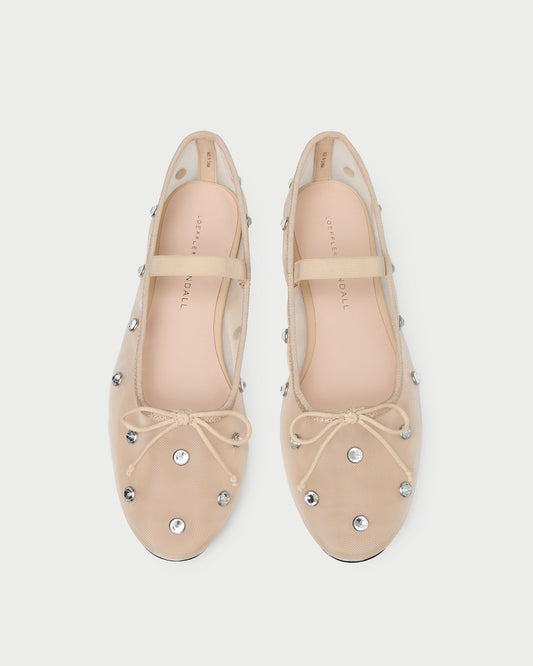 Loeffler Randall Leonie Caramel/Crystal Ballet Flat