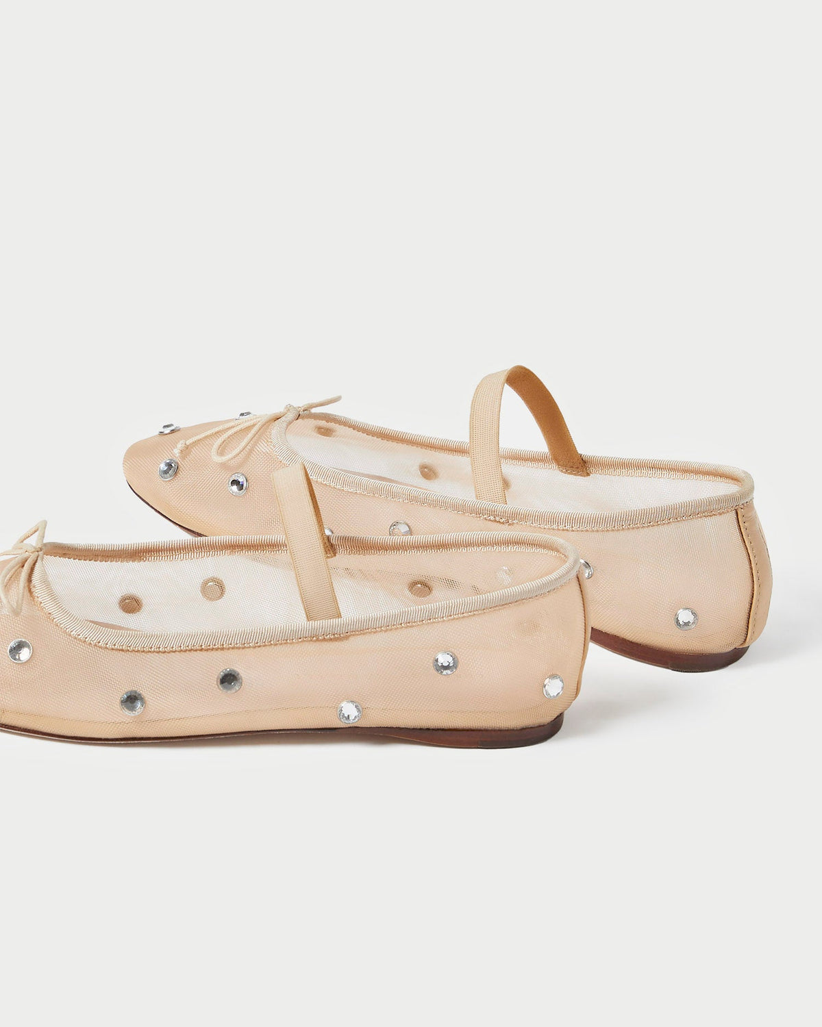 Loeffler Randall Leonie Caramel/Crystal Ballet Flat
