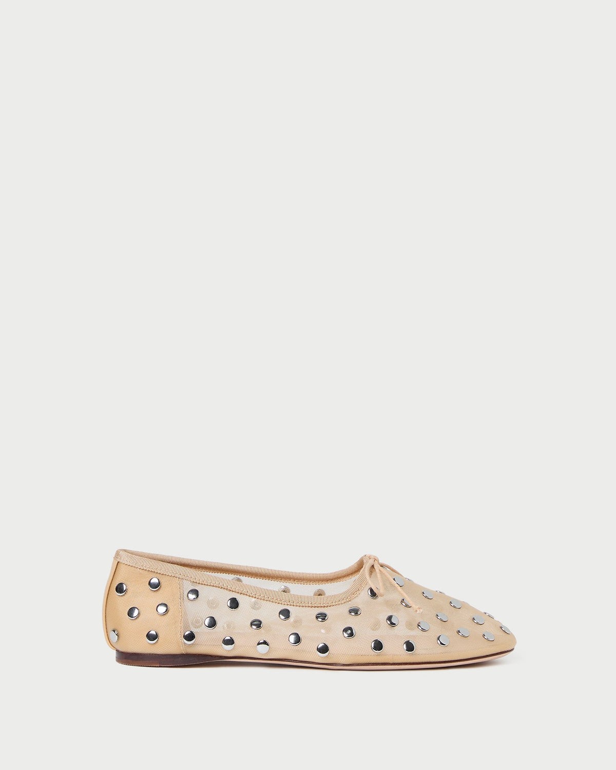 Loeffler Randall Landon Caramel/Silver Mesh Ballet Flat