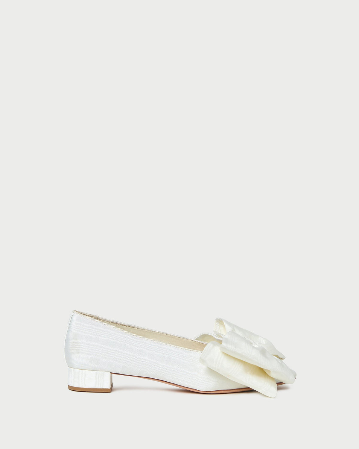 Loeffler Randall Noa Cream Moiré Bow Flat