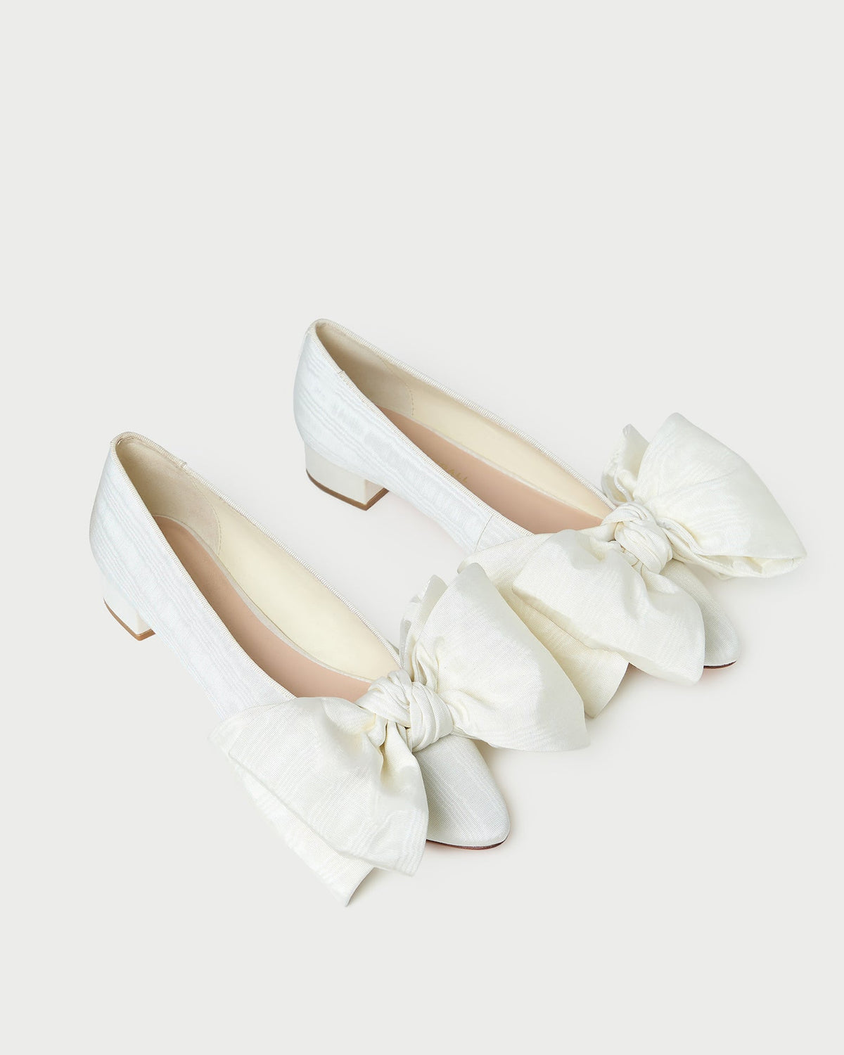 Loeffler Randall Noa Cream Moiré Bow Flat