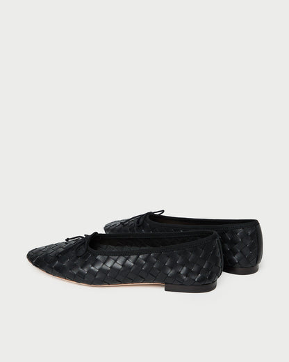Loeffler Randall Landry Black Woven Ballet Flat