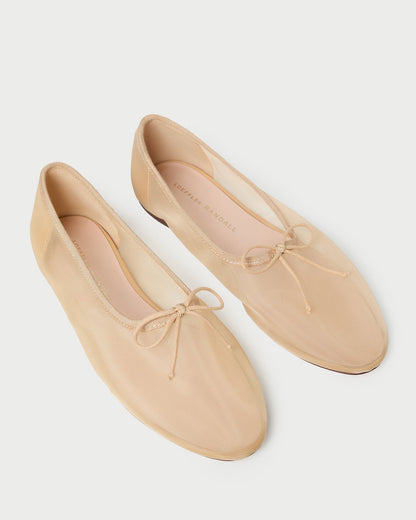 Loeffler Randall Landon Caramel Mesh Ballet Flat