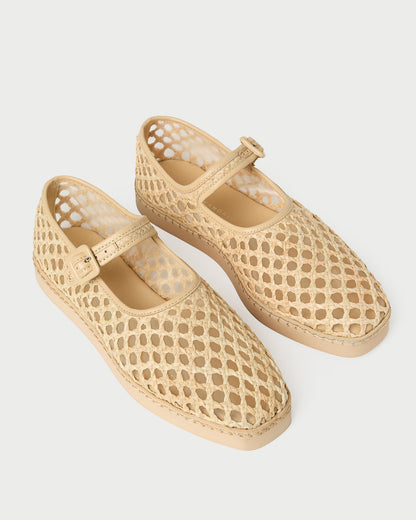 Loeffler Randall Rita Natural Netted Mary Jane