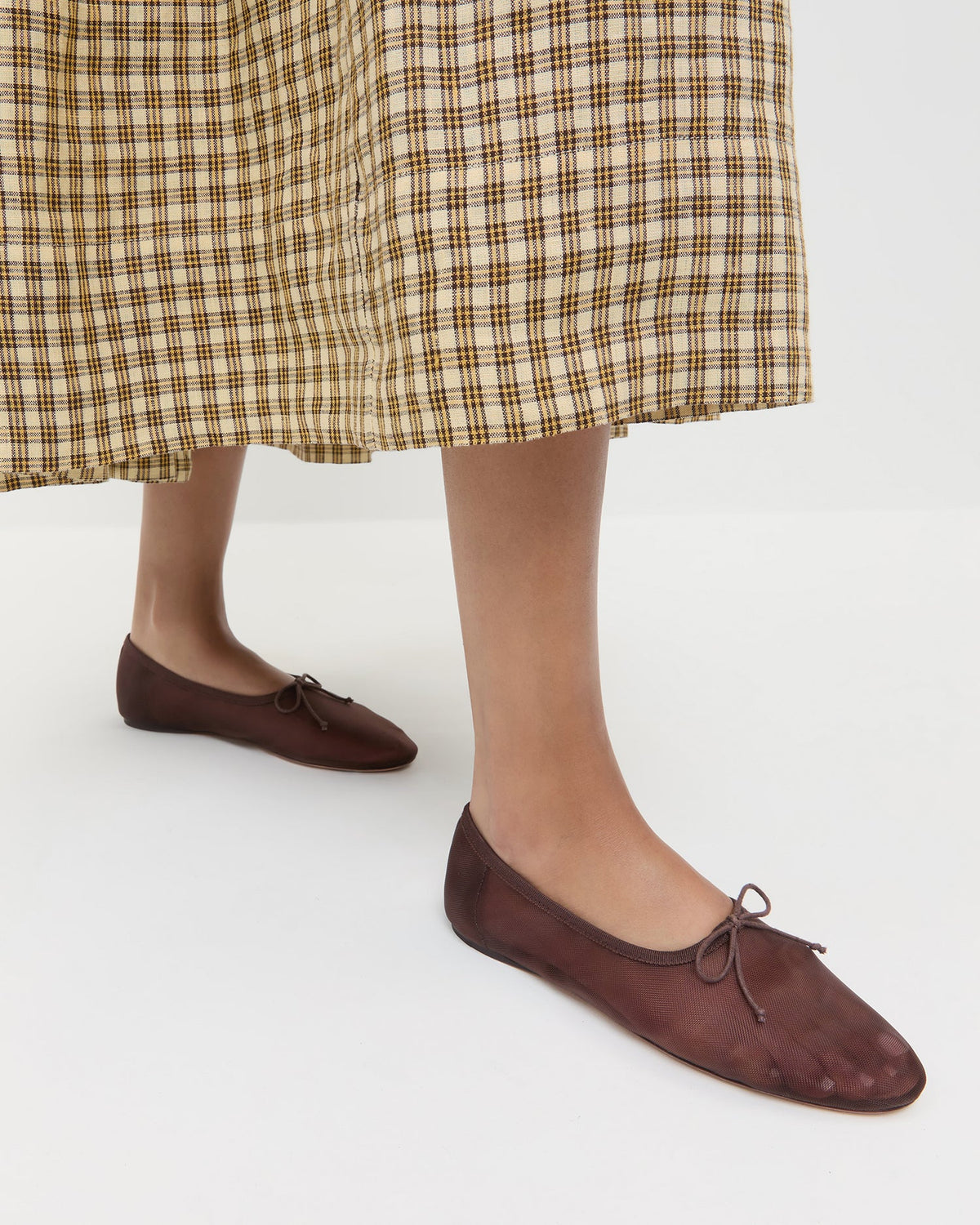 Loeffler Randall Landon Chocolate Mesh Ballet Flat