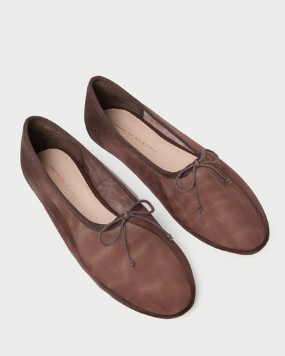 Loeffler Randall Landon Chocolate Mesh Ballet Flat