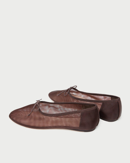 Loeffler Randall Landon Chocolate Mesh Ballet Flat