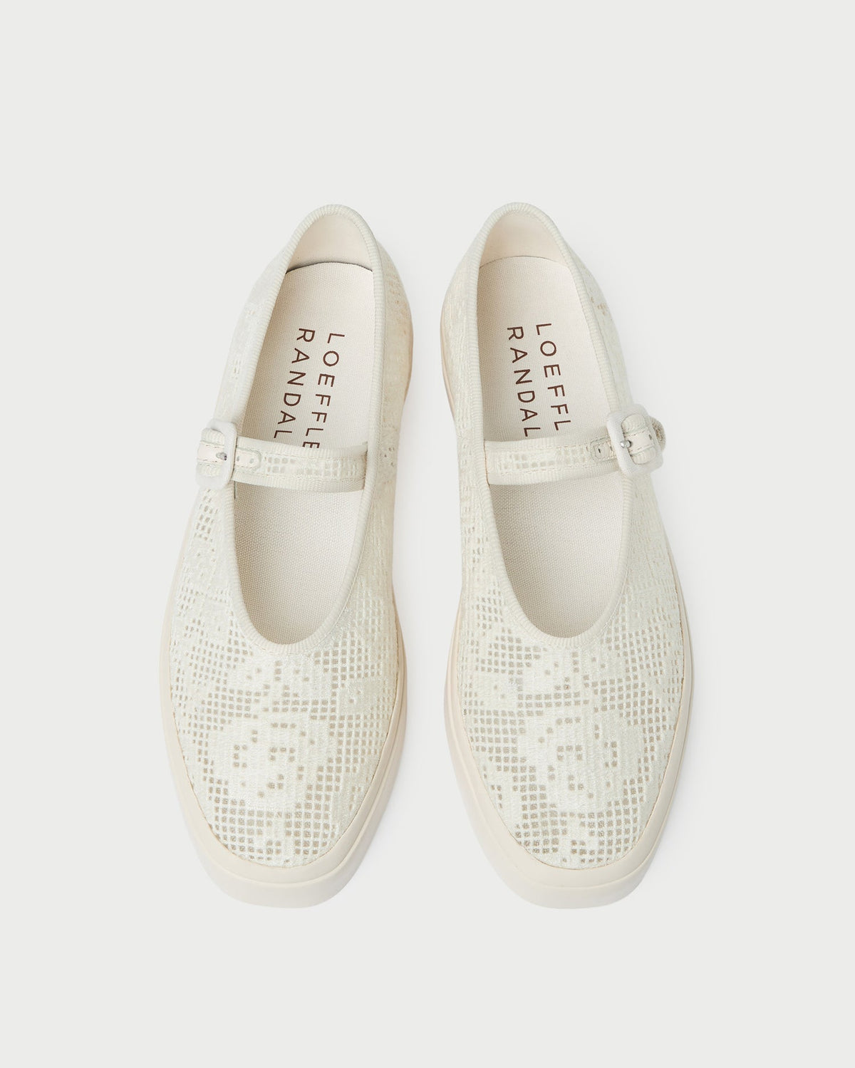 Loeffler Randall Cooper Cream Lace Mary Jane Sneaker