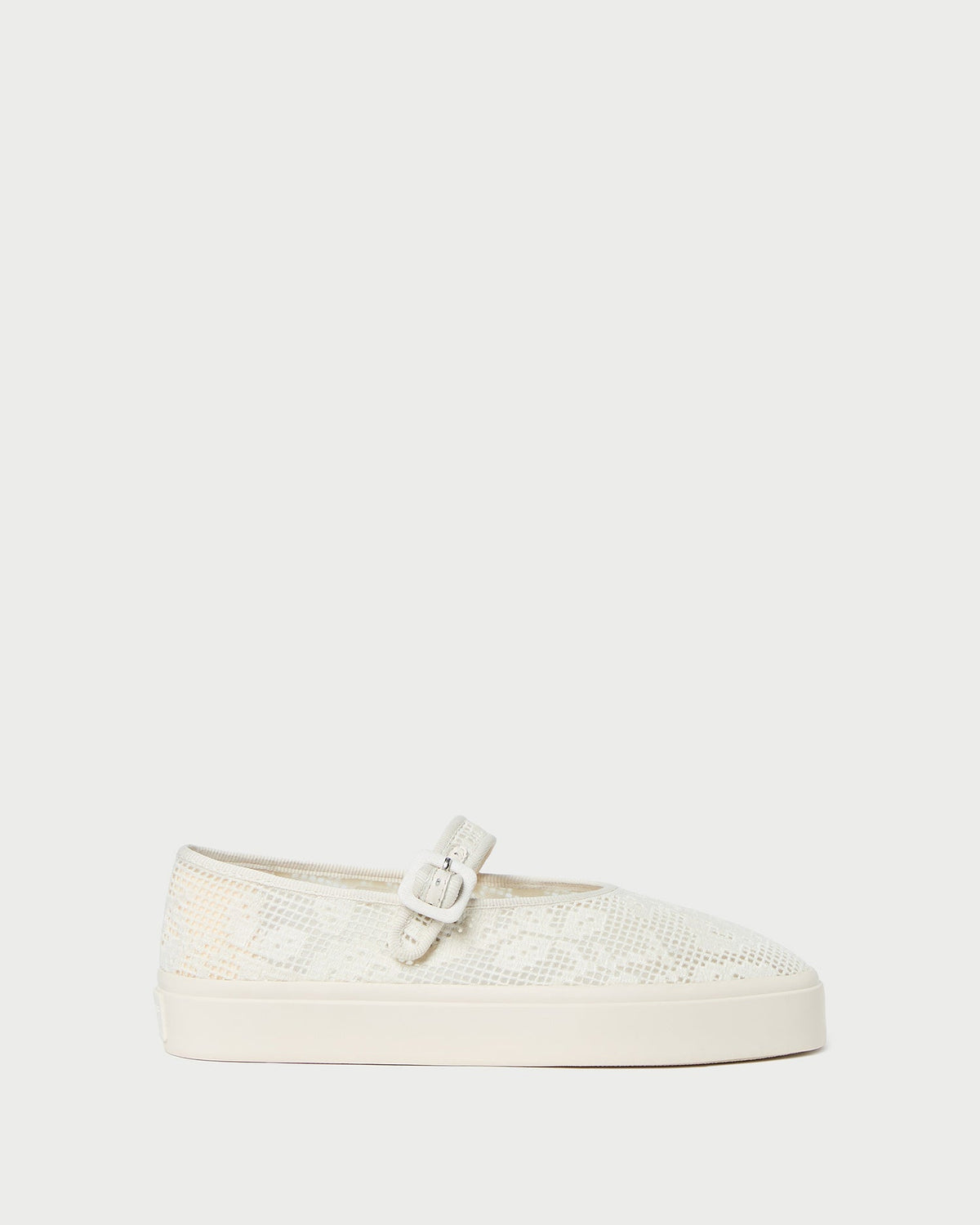 Loeffler Randall Cooper Cream Lace Mary Jane Sneaker