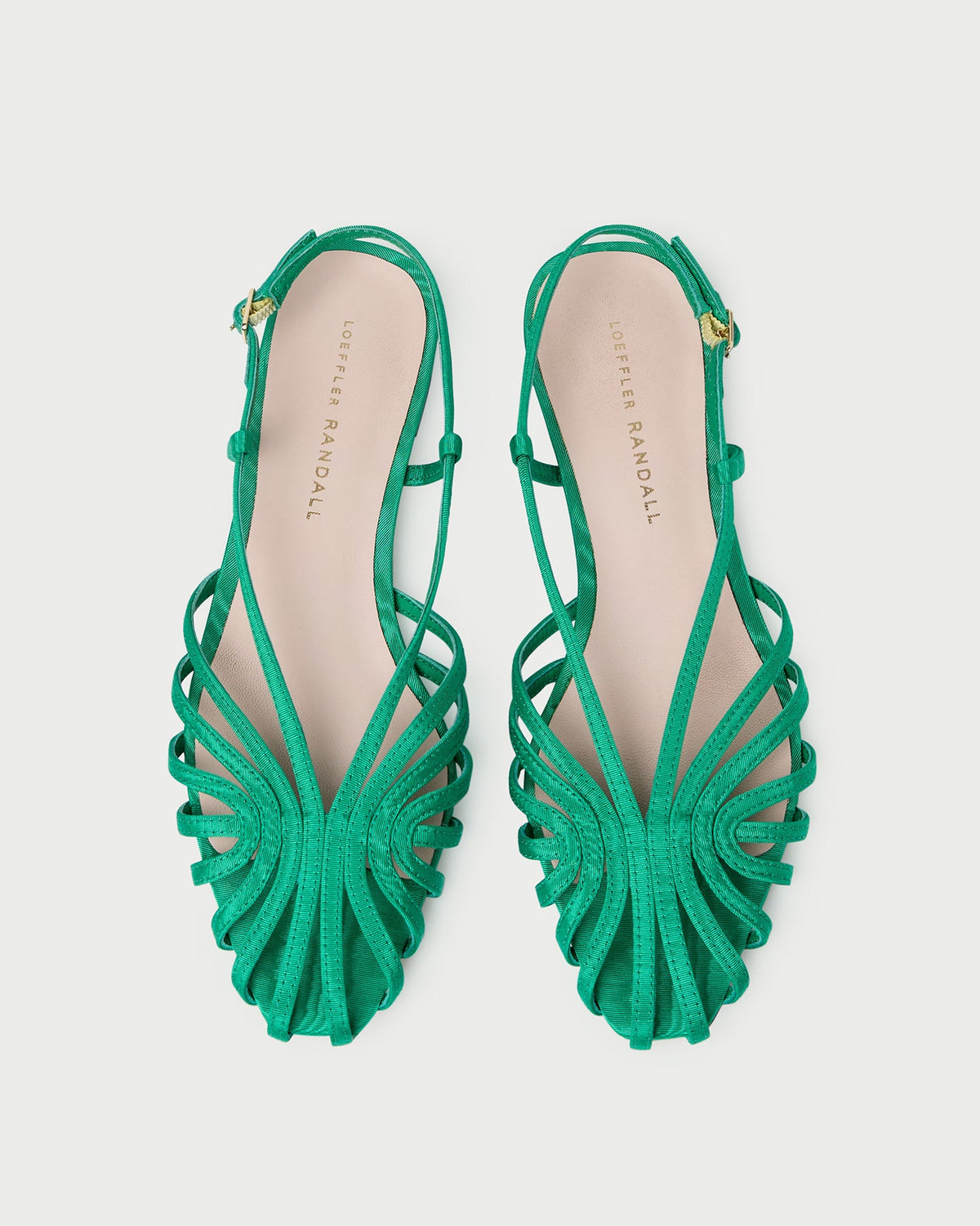 Loeffler Randall Devon Green Moiré Slingback Sandal