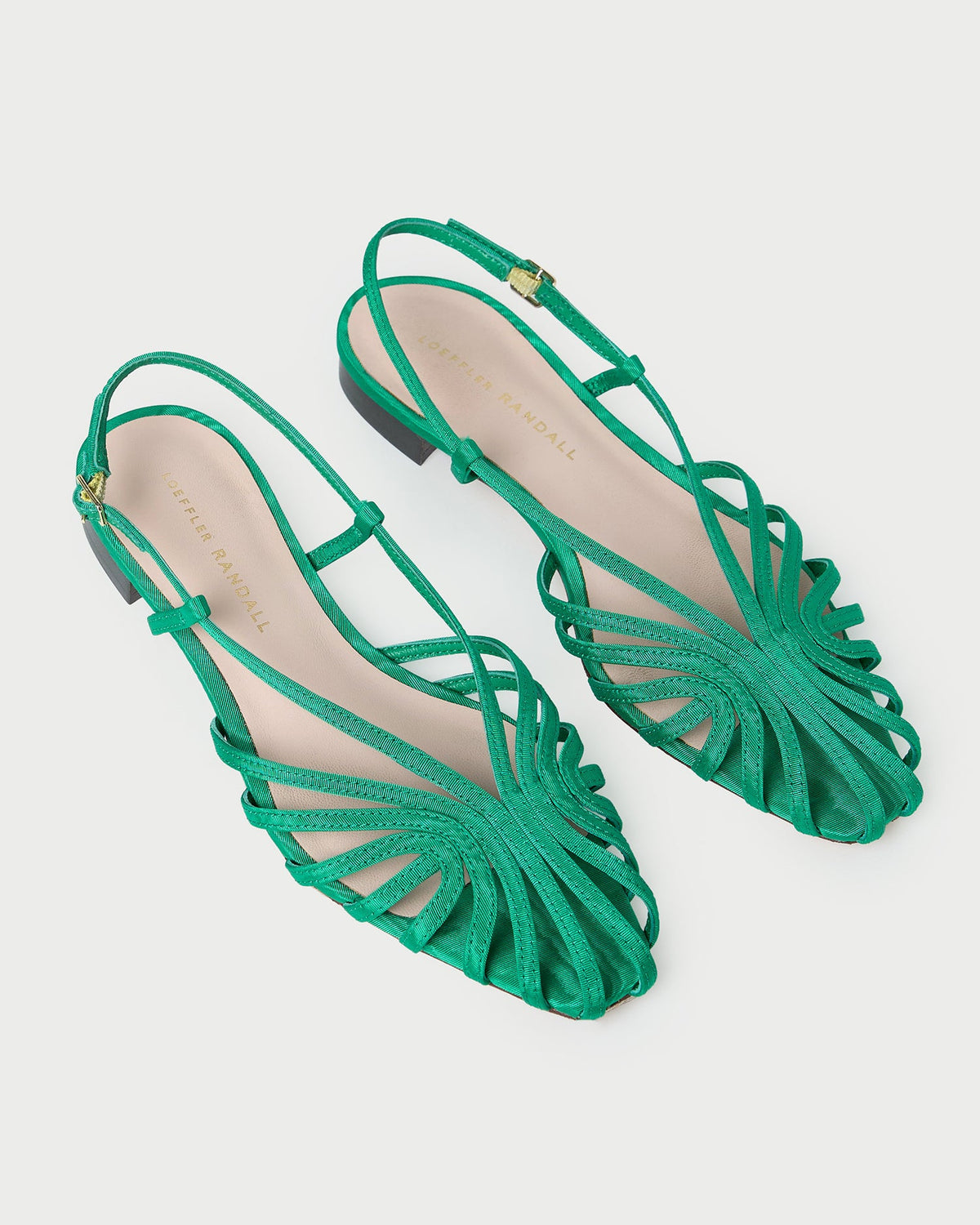 Loeffler Randall Devon Green Moiré Slingback Sandal