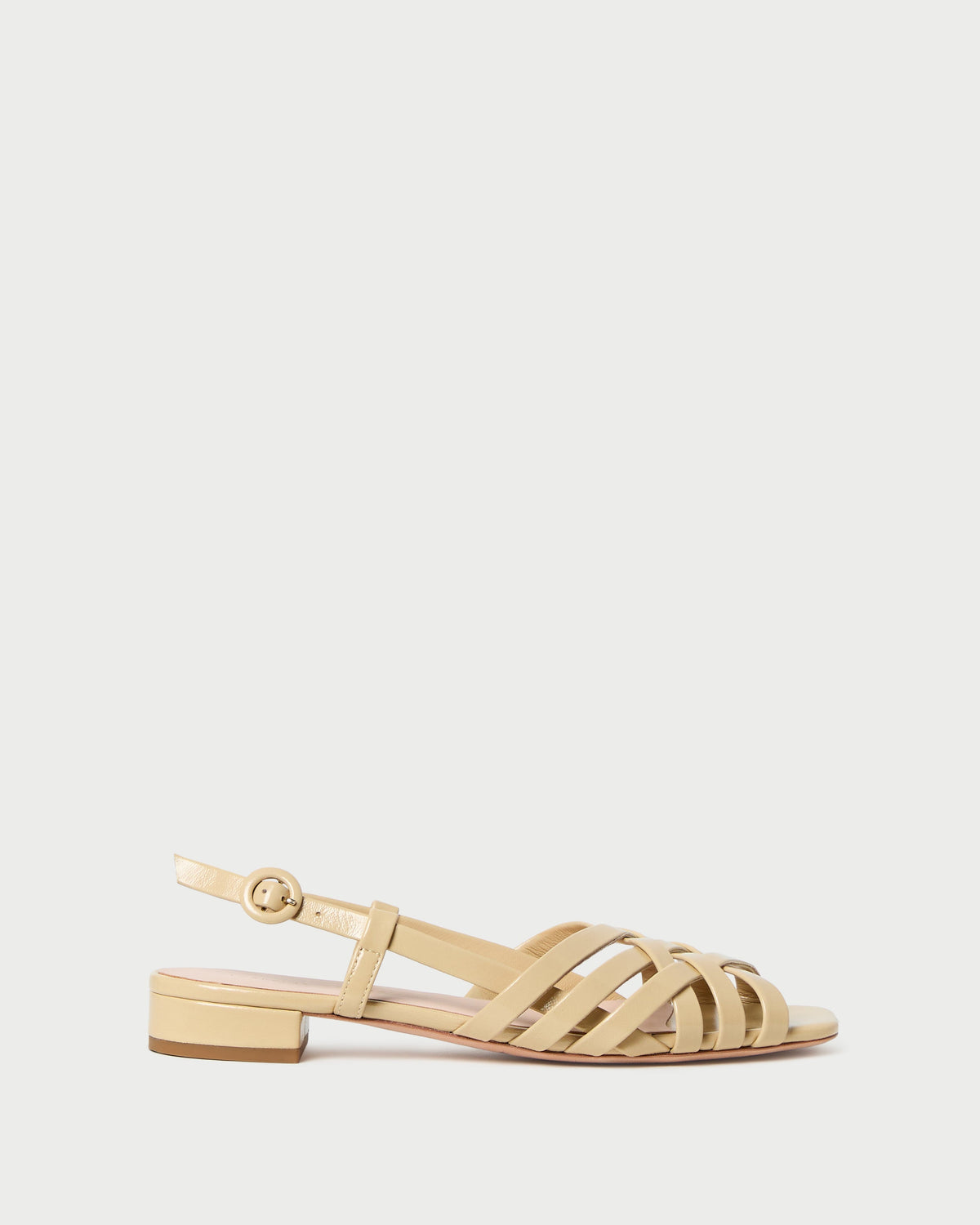 Loeffler Randall Shelly Bisque Leather Flat Sandal