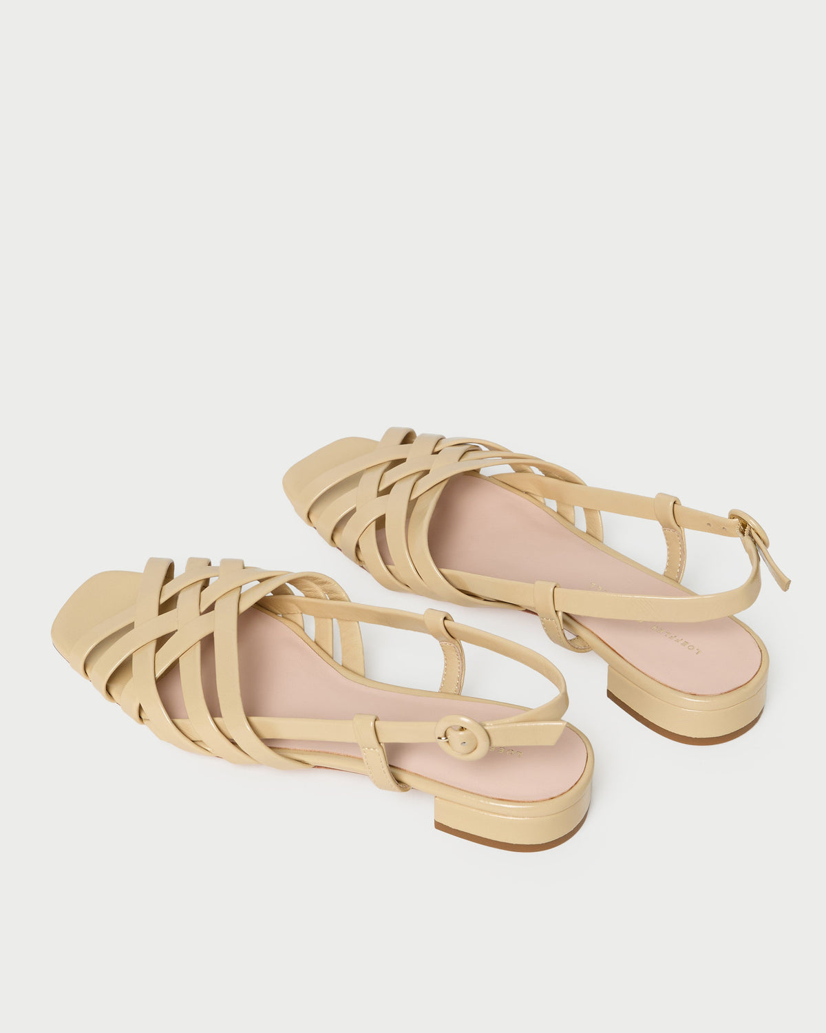 Loeffler Randall Shelly Bisque Leather Flat Sandal