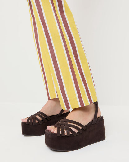 Loeffler Randall Channing Brown Suede Platform Sandal