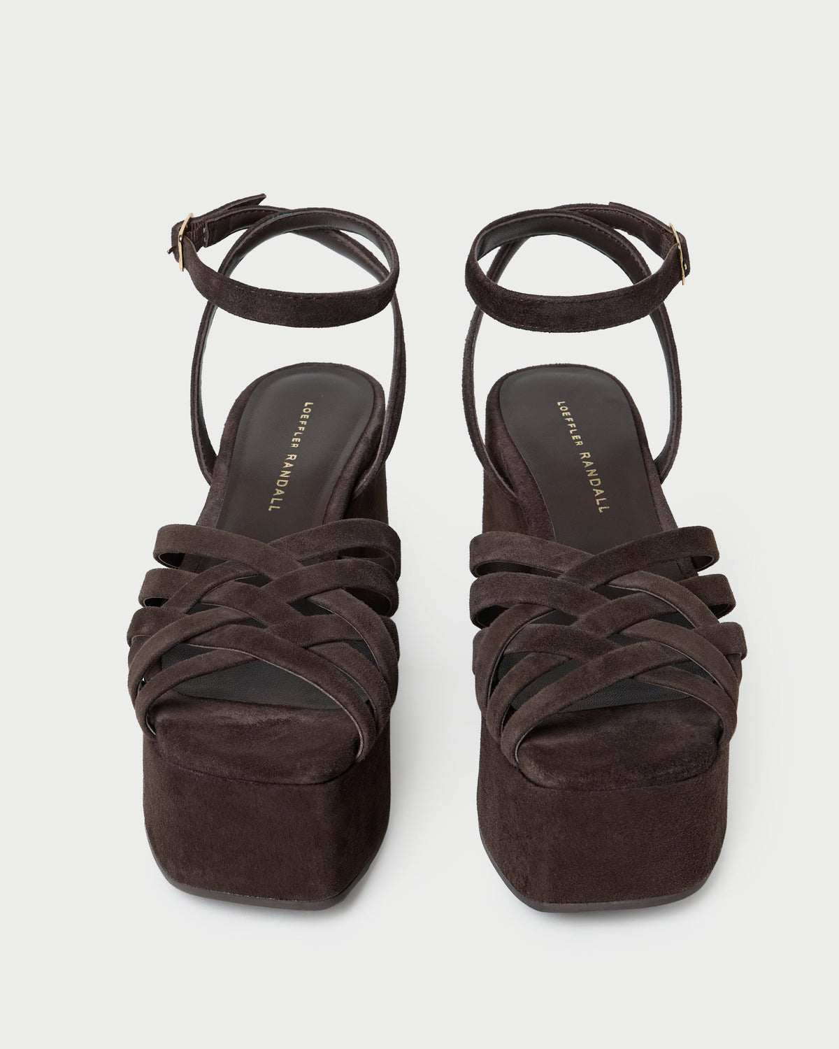 Loeffler Randall Channing Brown Suede Platform Sandal