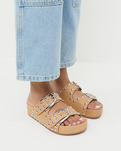 Loeffler Randall Joni Khaki Studded Sandal