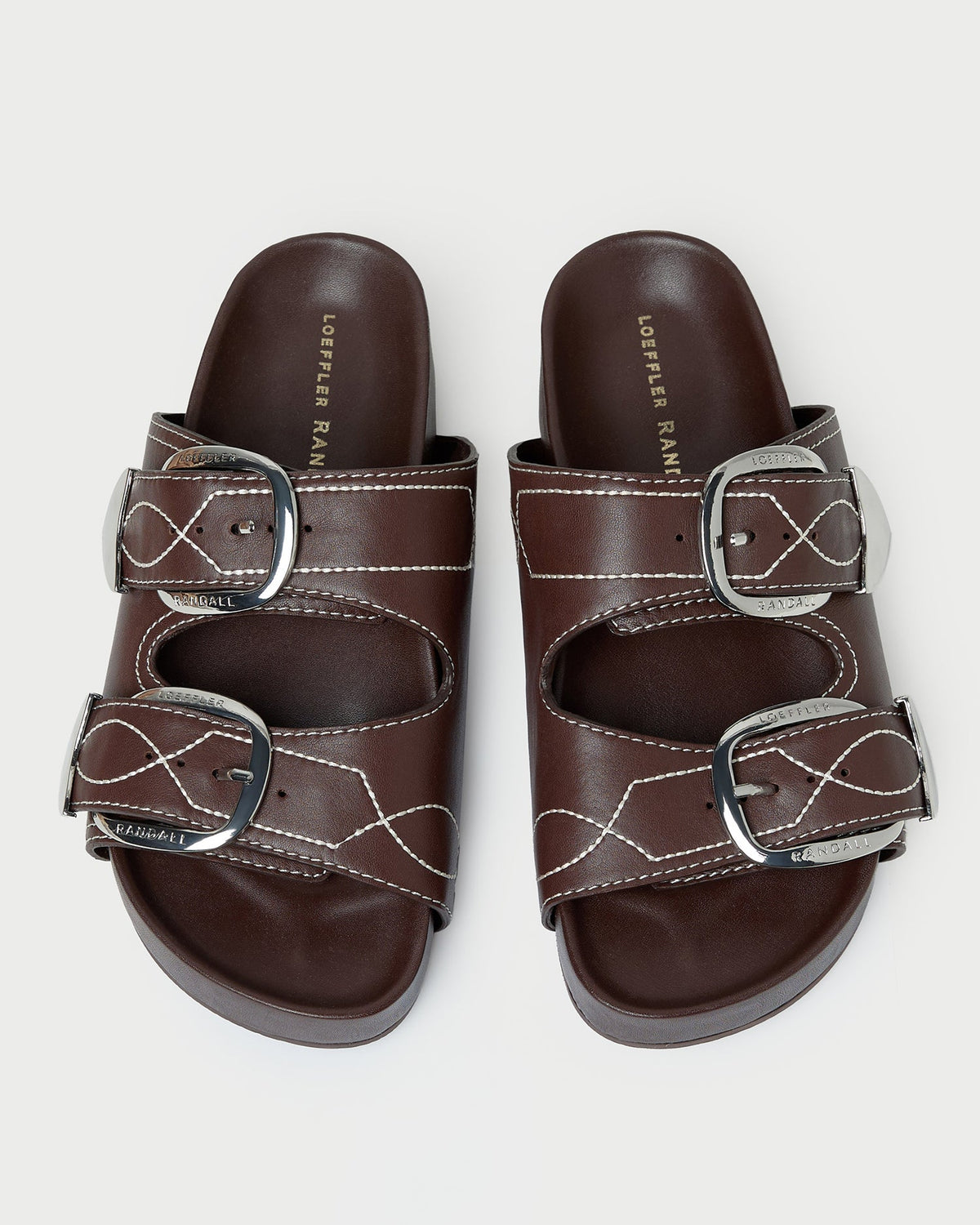 Loeffler Randall Nico Espresso Two-Band Sandal
