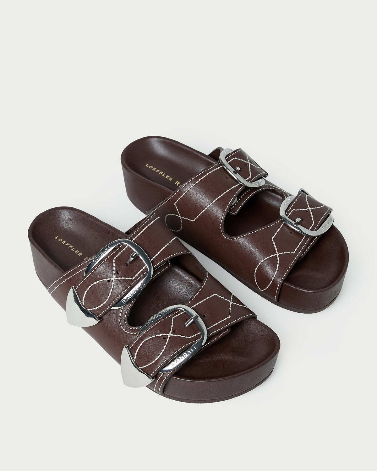 Loeffler Randall Nico Espresso Two-Band Sandal