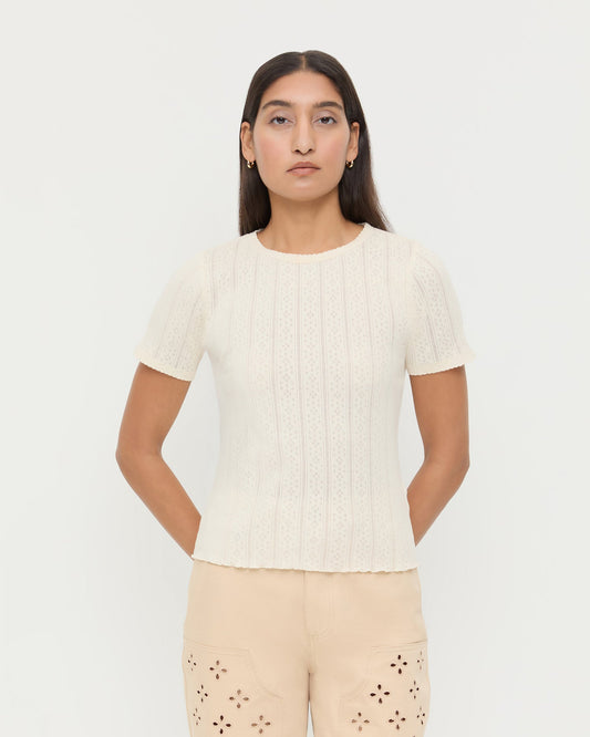 Loeffler Randall Kerri Pointelle Tee