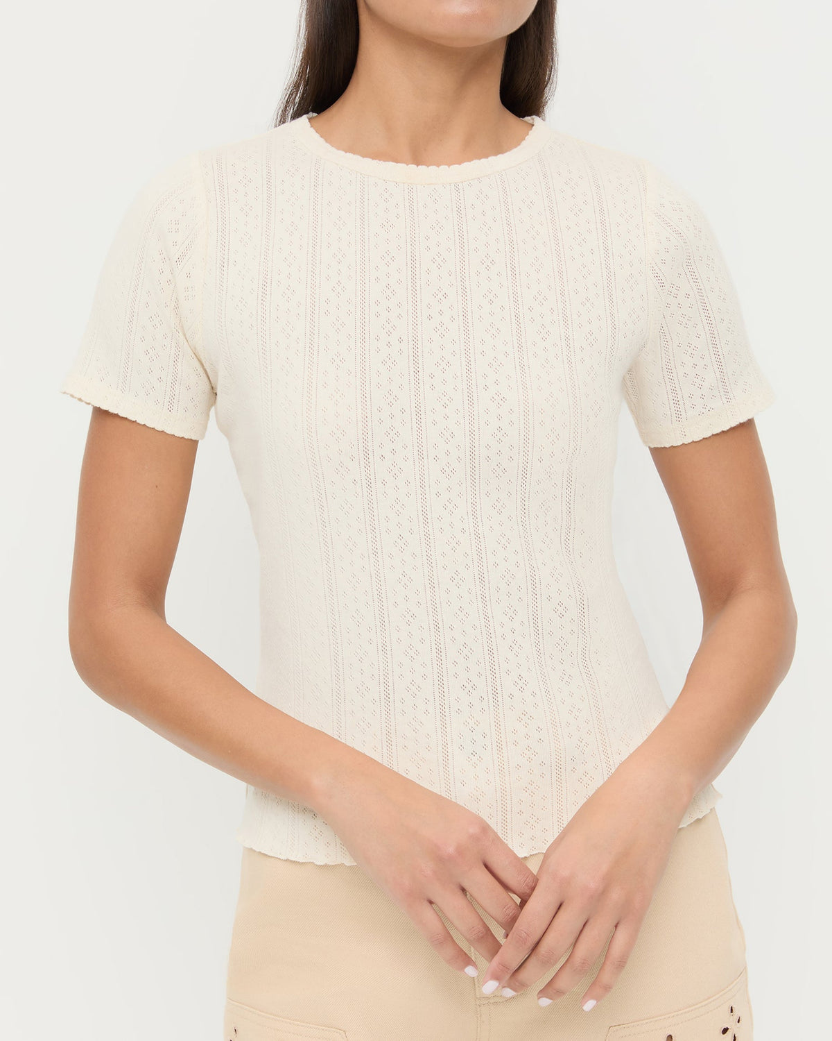 Loeffler Randall Kerri Pointelle Tee