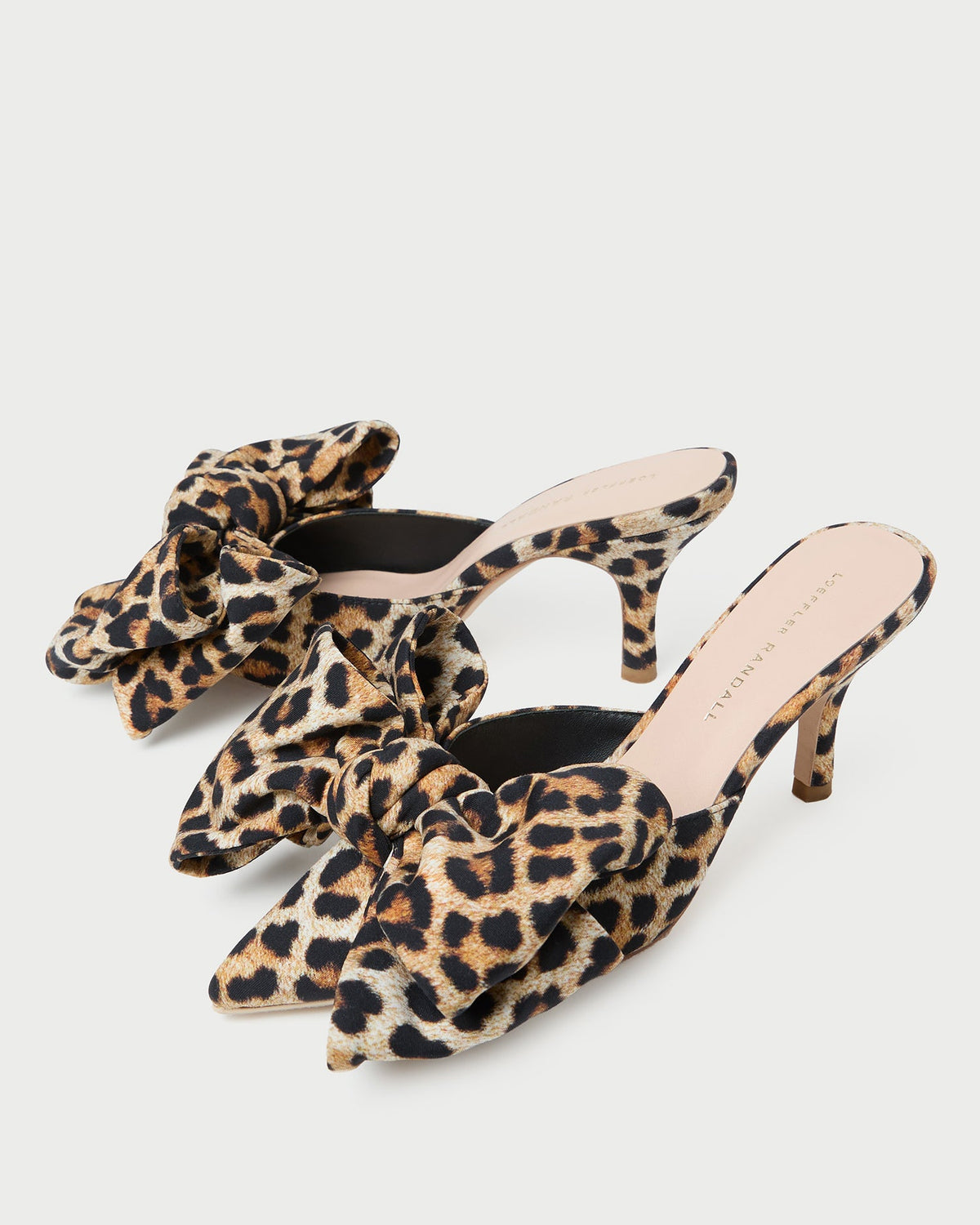 Loeffler Randall Margot Leopard Jersey Bow Mule