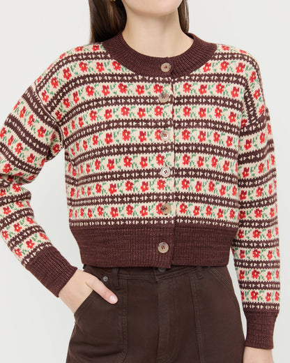 Loeffler Randall Idris Intarsia Cardigan