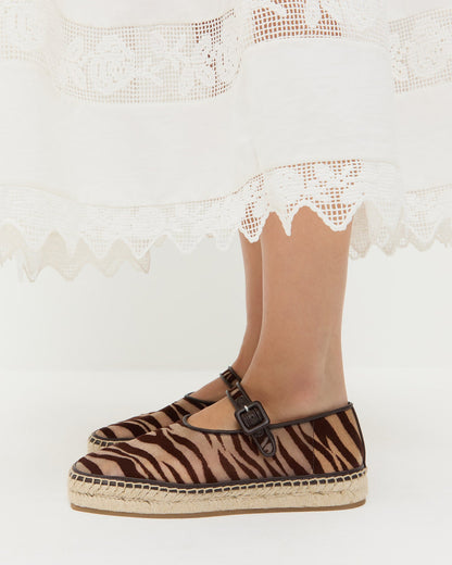 Loeffler Randall Clover Zebra Mesh Espadrille