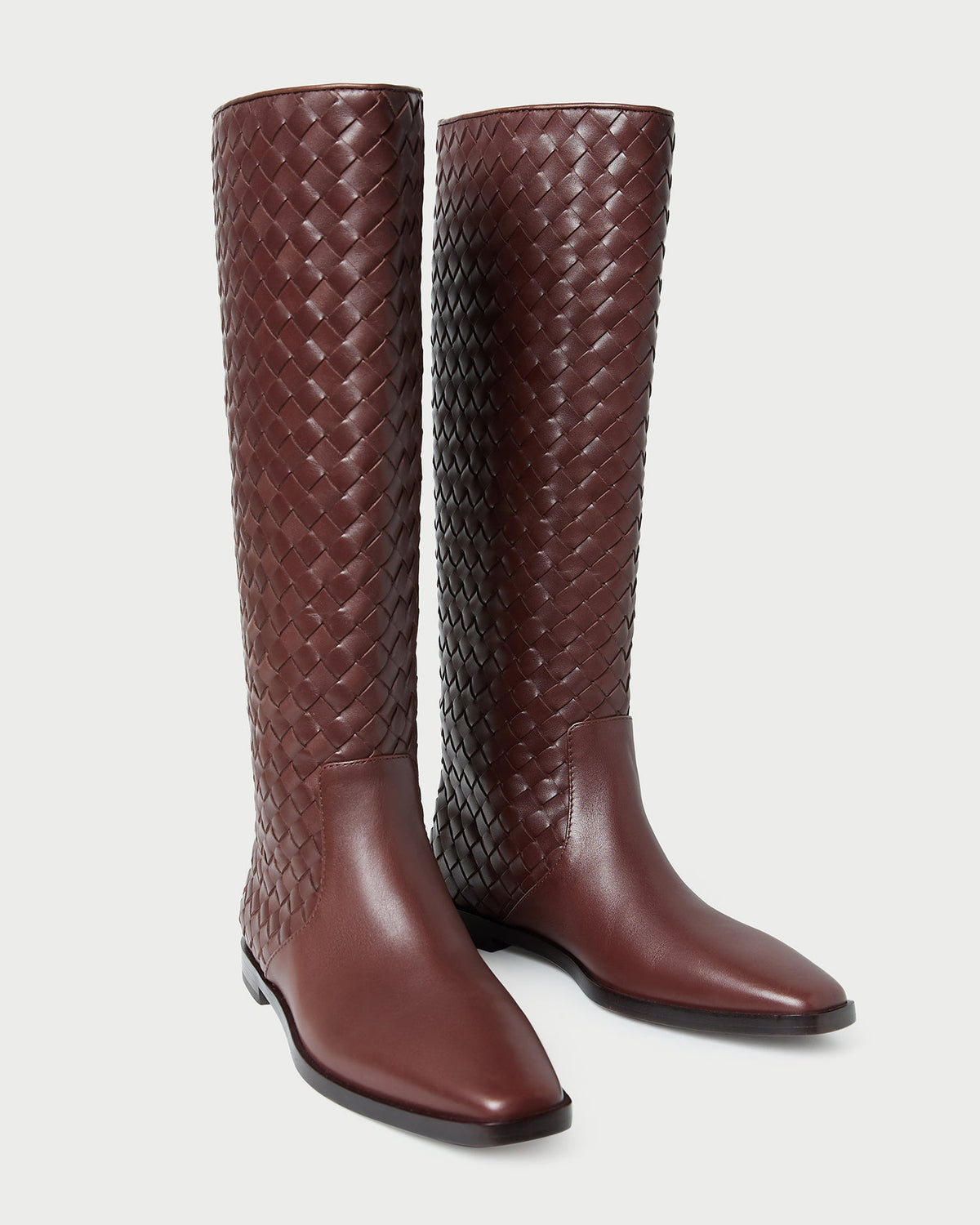 Loeffler Randall Tilly Espresso Woven Leather Boot
