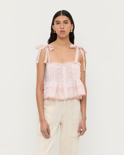 Loeffler Randall Suzie Embroidered Top