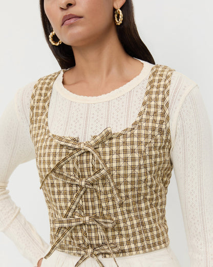 Loeffler Randall Callista Tie-Front Vest