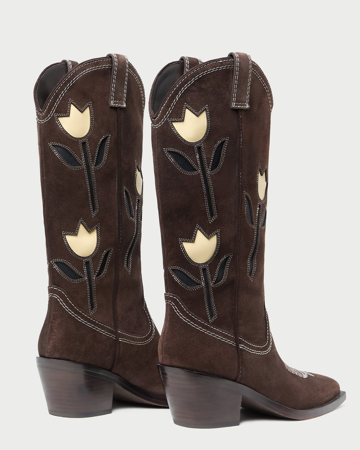 Loeffler Randall Wilder Brown Suede Tulip Boot