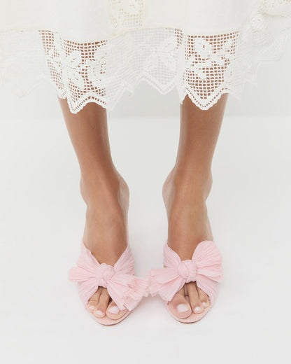 Loeffler Randall Penny Pink Pleated Bow Heel