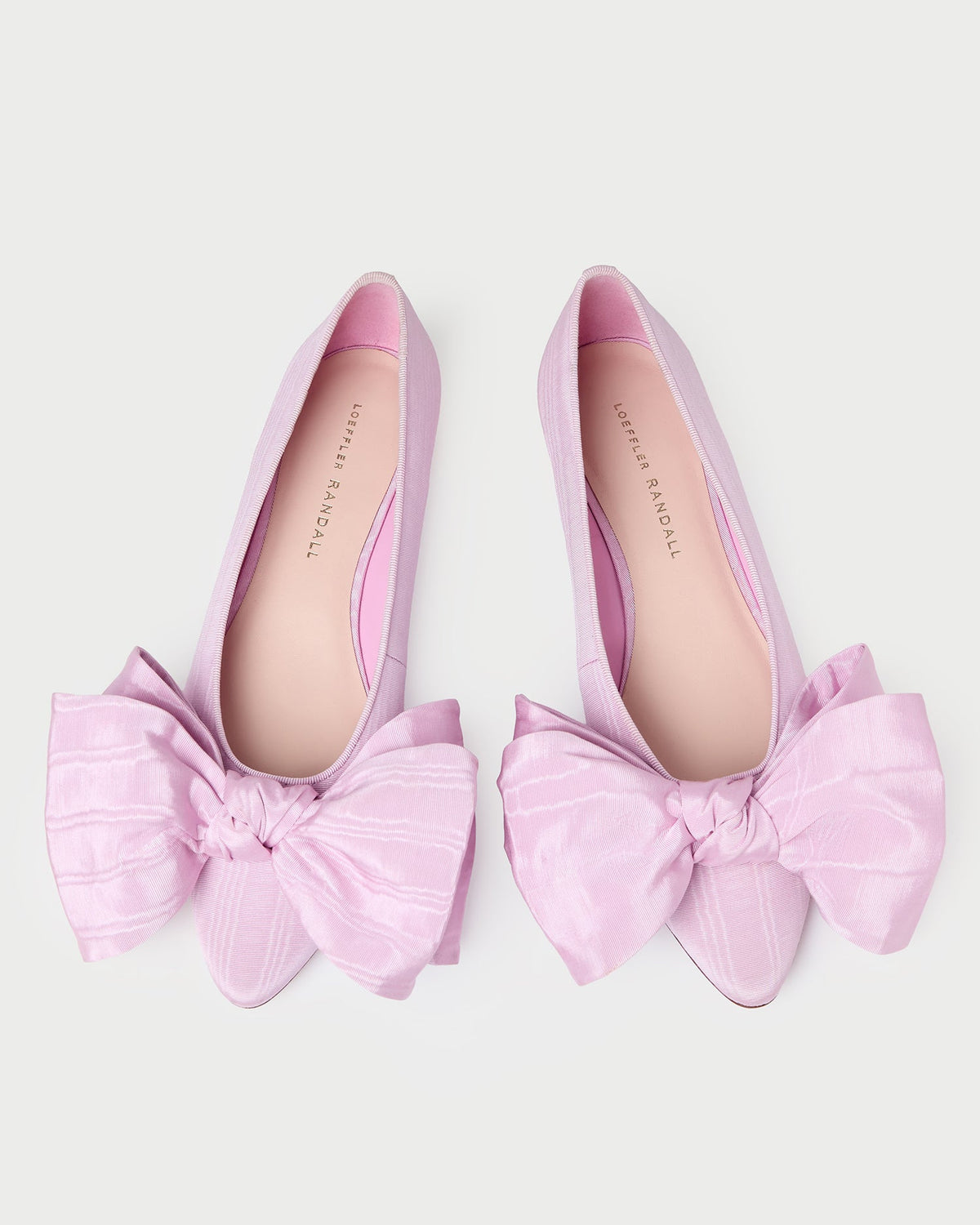 Loeffler Randall Noa Pink Moiré Bow Flat