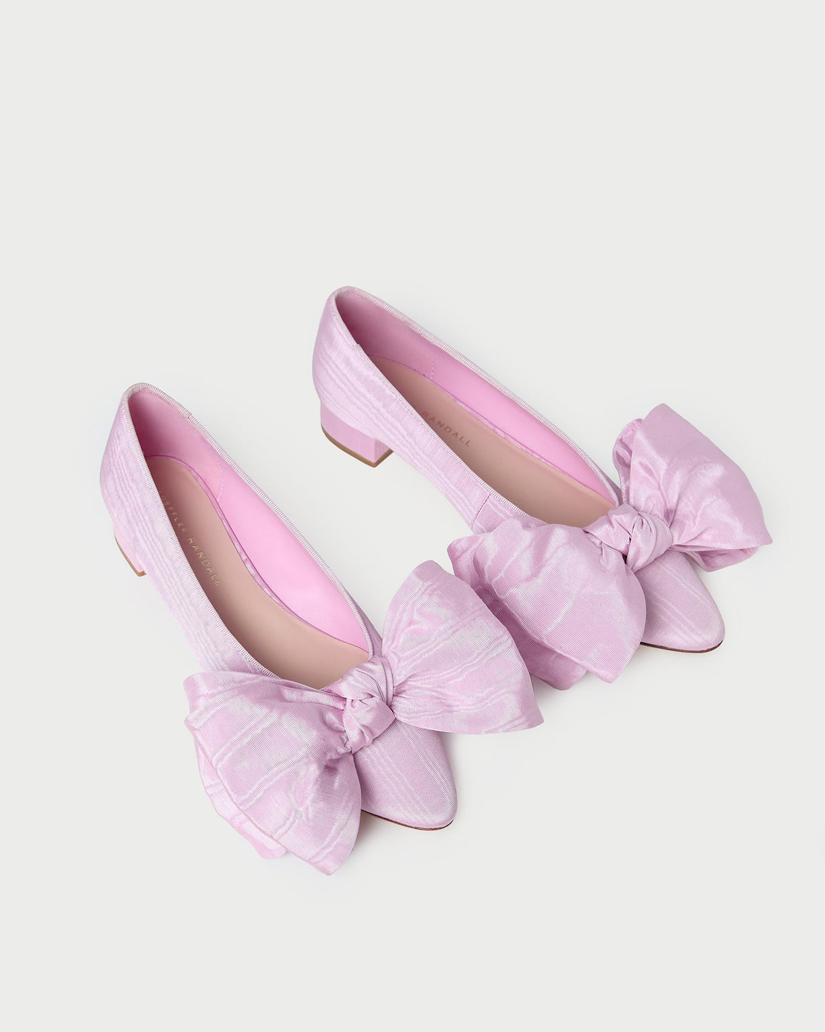 Loeffler Randall Noa Pink Moiré Bow Flat