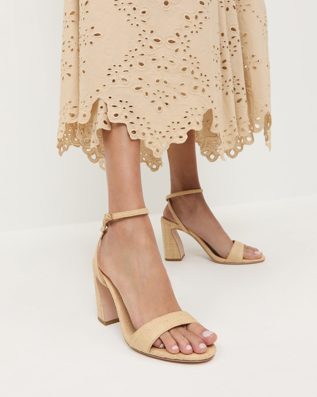 Loeffler Randall Malia Natural Curved-Heel Sandal