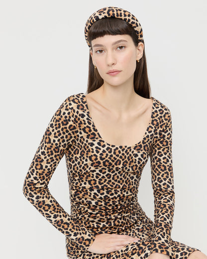 Loeffler Randall Bellamy Leopard Jersey Headband