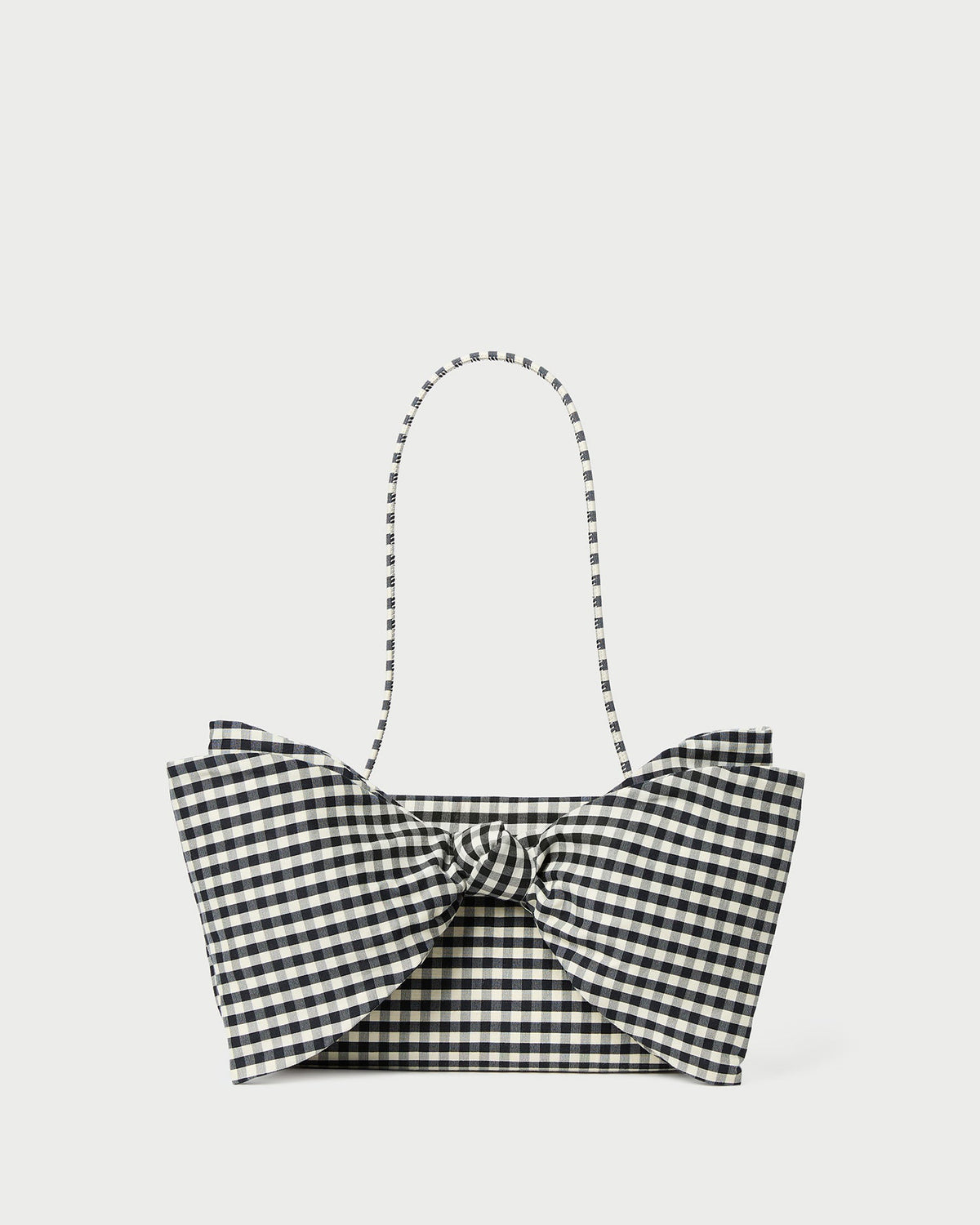 Loeffler Randall Valerie Black/White Gingham Bow Bag